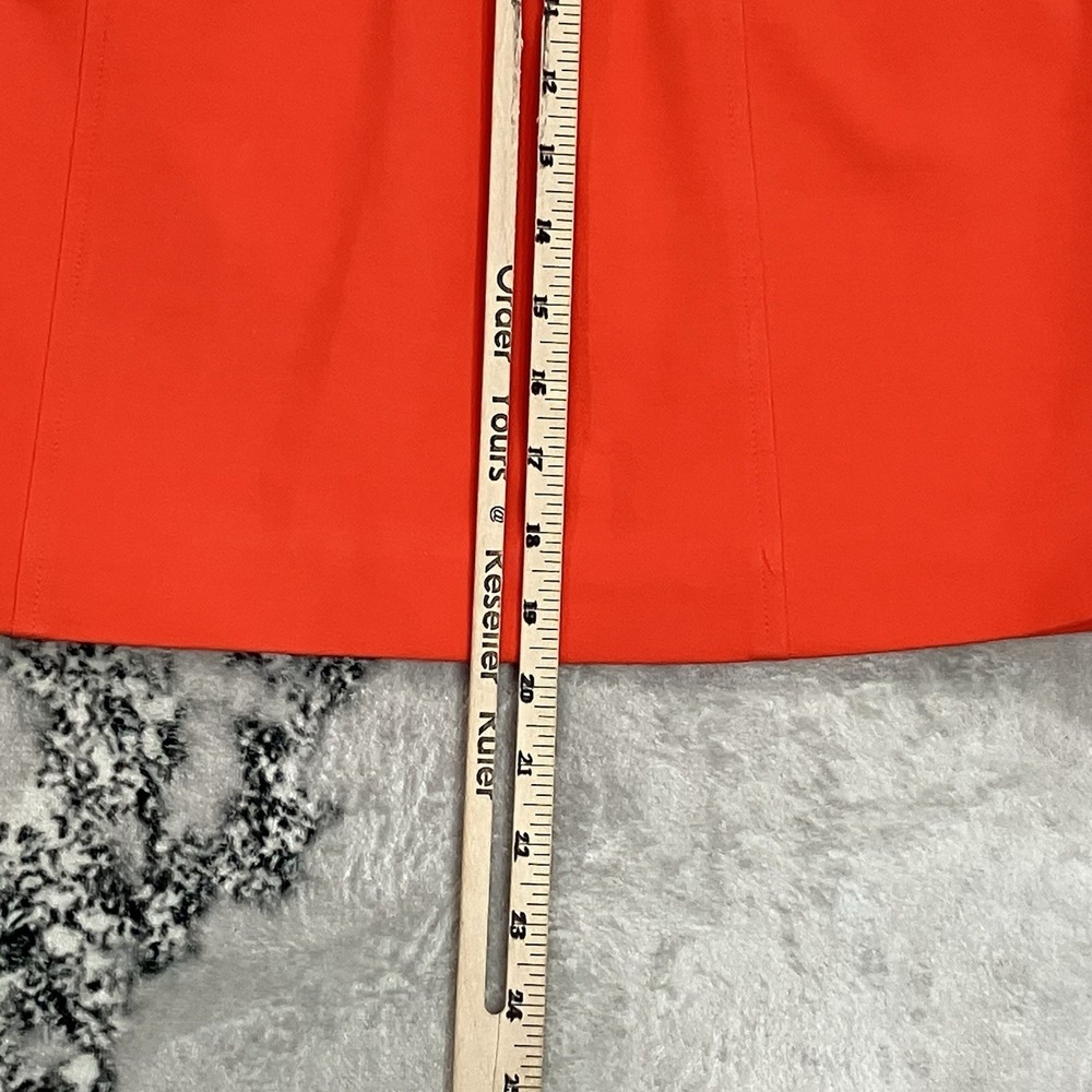 Ann Taylor Orange A-Line Skirt Side Zip Career Office Pockets Women's Size 4 - Picture 6 of 11